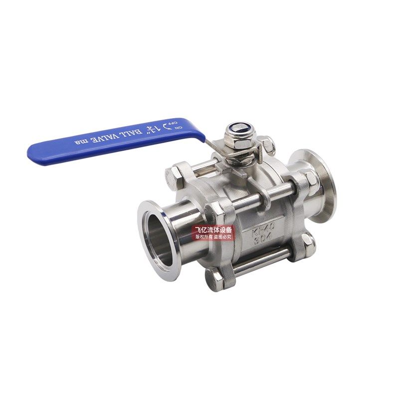 KF高真空球阀304不锈钢16快装25卡箍40卡盘50法兰三片式手动阀门