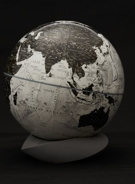 云环水泥底座】宏微地球仪客厅书房桌面装饰潮流摆件乔迁开业礼品