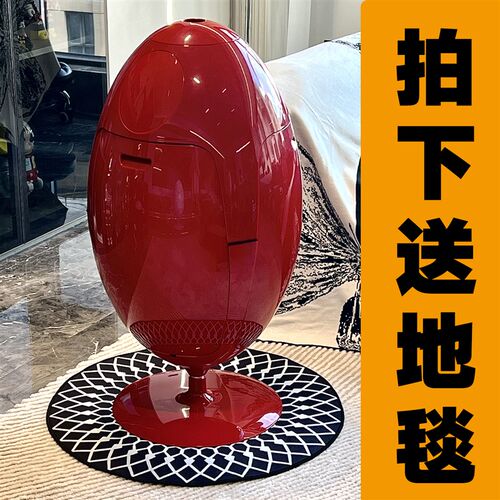 环保恐龙蛋分类垃圾桶旋转开放厨房大落地摆件意大利soldi design