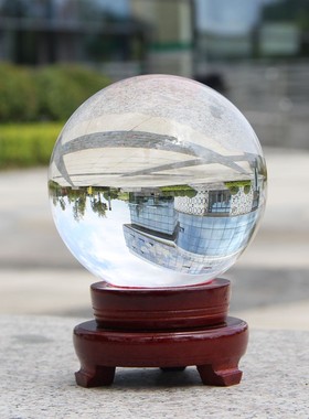漂亮透明白水晶球风水球开业礼物家居装饰办公室摆件魔术摄影道具