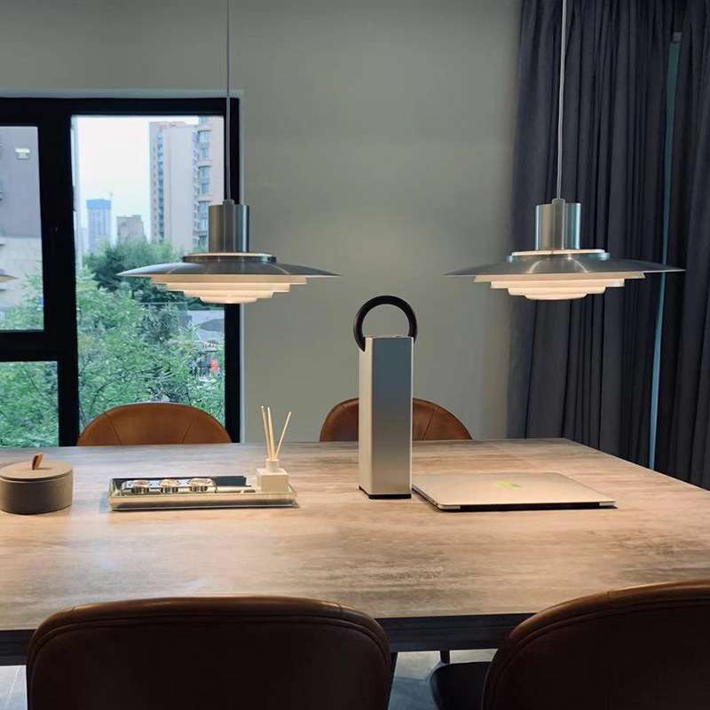 北欧餐厅吧台吊灯丹麦P376多层铝材飞碟吊灯简约现代卧室书房灯具