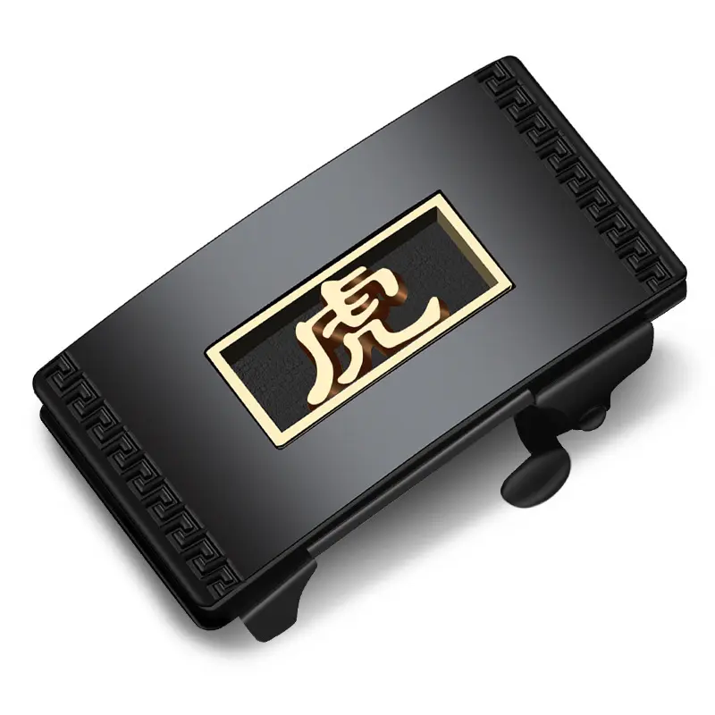 无牙自动扣男士皮带扣头内穿无孔裤腰带单扣头3.5平滑扣子