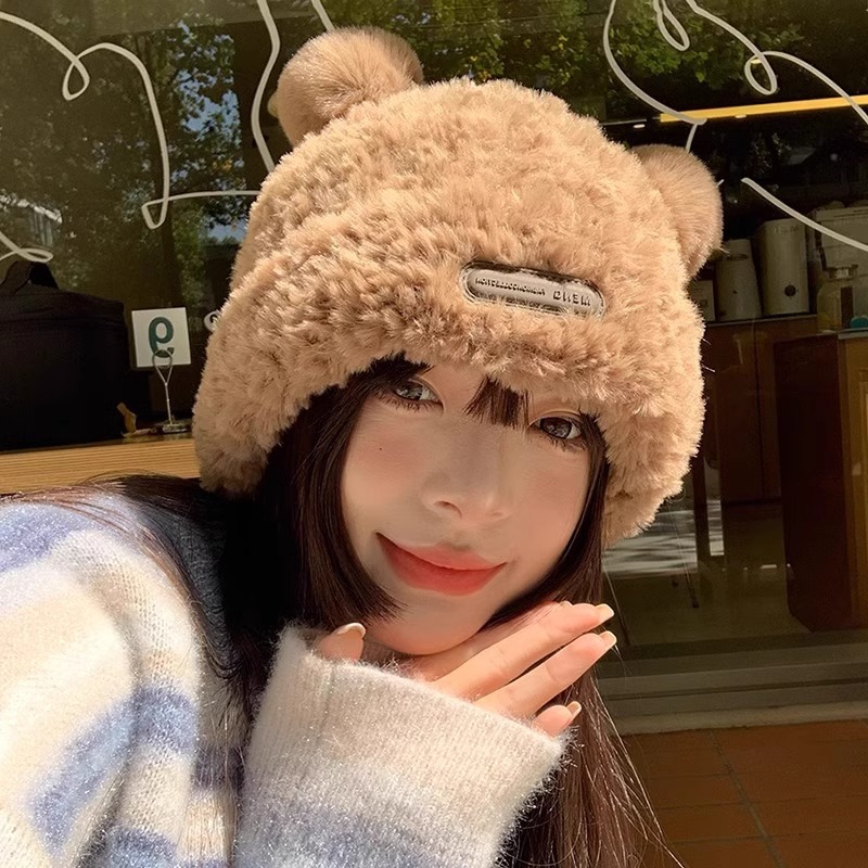 冬季2024年爆款可爱毛线帽子女