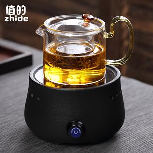 电陶炉 玻璃烧水壶蒸汽煮茶器过滤泡茶壶高温耐热茶壶单壶家用套装