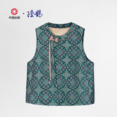 中国丝绸 百搭通勤马甲春秋高档桑蚕丝 时尚 秋水雁归 宋锦新中式