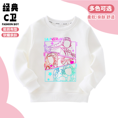 kpop demon hunters猎魔女团卫衣夏季宽松长袖T恤中大童休闲上衣