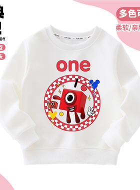 Number Blocks2025数字积木1衣服男女童圆领卫衣秋冬潮牌纯棉上衣