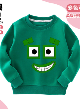 Number Blocks2025数字积木衣服男女童卡通圆领卫衣秋冬儿童上衣