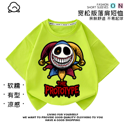 波比的游戏时间Poppy Playtime男女儿童短袖夏季宽松半袖学生半袖