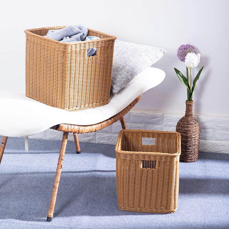 桂味源日式酒店民宿毛巾浴巾收纳筐塑料仿藤编织篮脏衣篓洗衣篮子,收纳整理,收纳筐,淘宝优惠券,粉丝福利购,淘宝优惠卷