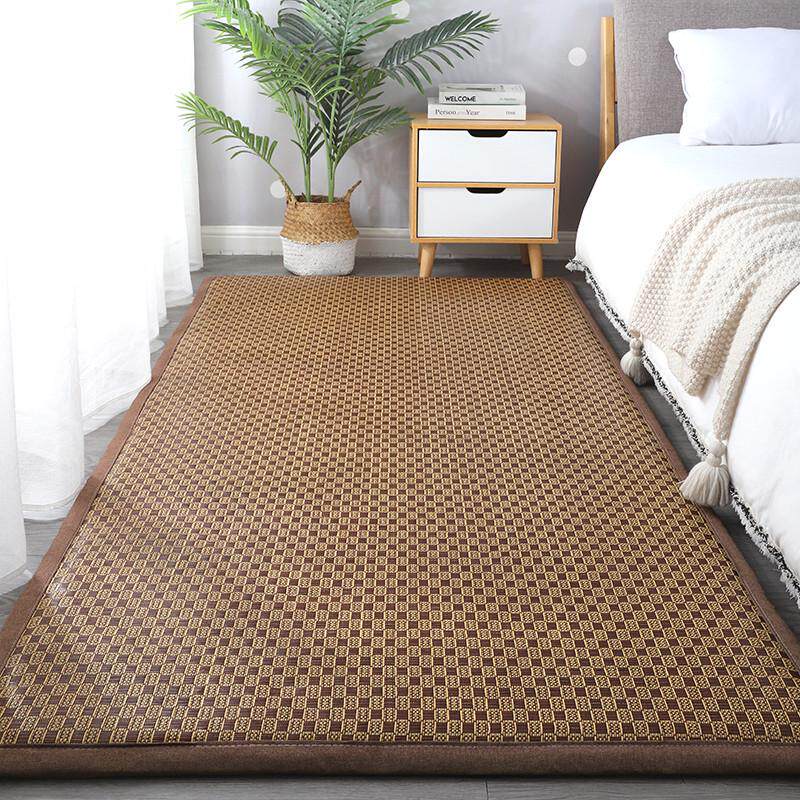 夏天凉席地垫卧室床边毯日式茶室席面垫子榻榻米垫儿童地毯藤席垫