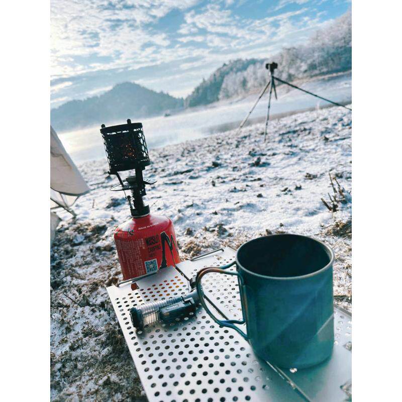 燕十山轻量化徒步钛桌折叠登山露营小桌子超轻户外纯钛mini折叠桌