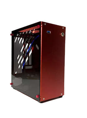 速迫M34迷你便携全铝侧透A4ITX机箱1U电源独显HTPC台式机K39 M24