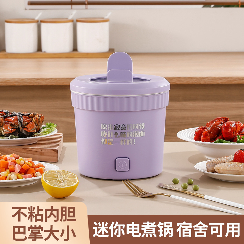 泡面小型电锅电煮锅多功能一体一人食火锅宿舍学生锅东南亚110V