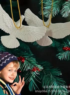 跨境热销鸽子雕像吊饰园林家居橱窗展厅会场摆件摄影装饰教学道具