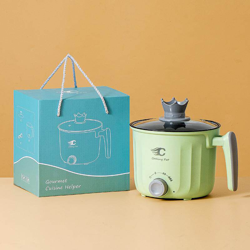 多功能旋钮电煮锅迷你家用不粘小电火锅泡面锅电蒸锅实用小礼品批