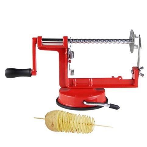 手动旋转薯塔机不锈钢土豆器螺旋螺旋串旋切机切花式商用署塔机