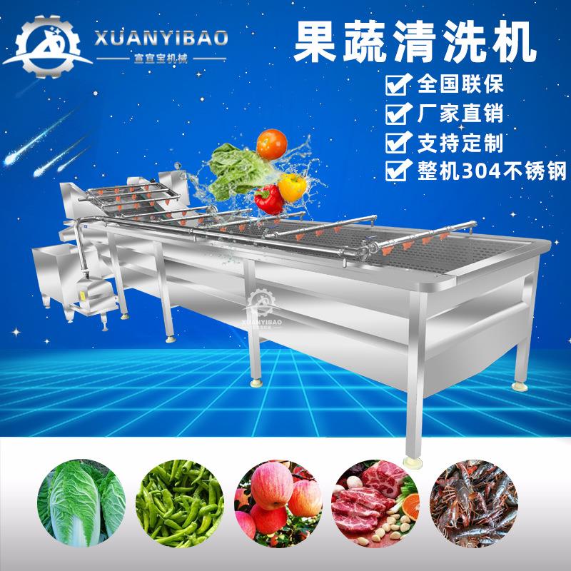 藕带高压喷淋清洗设备 全自动豆角气泡清洗机 冻干水果清洗流水线