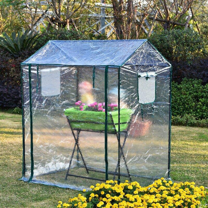 植物盆栽多肉遮阳保温防雨温室花棚花卉种植花房钢架暖房番茄暖房
