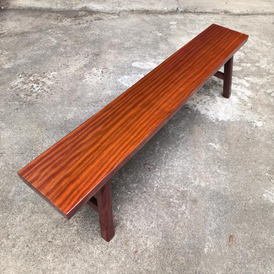 巴花红塔梨条凳180*30*45花梨木凳子水波纹原木大板凳中式长凳