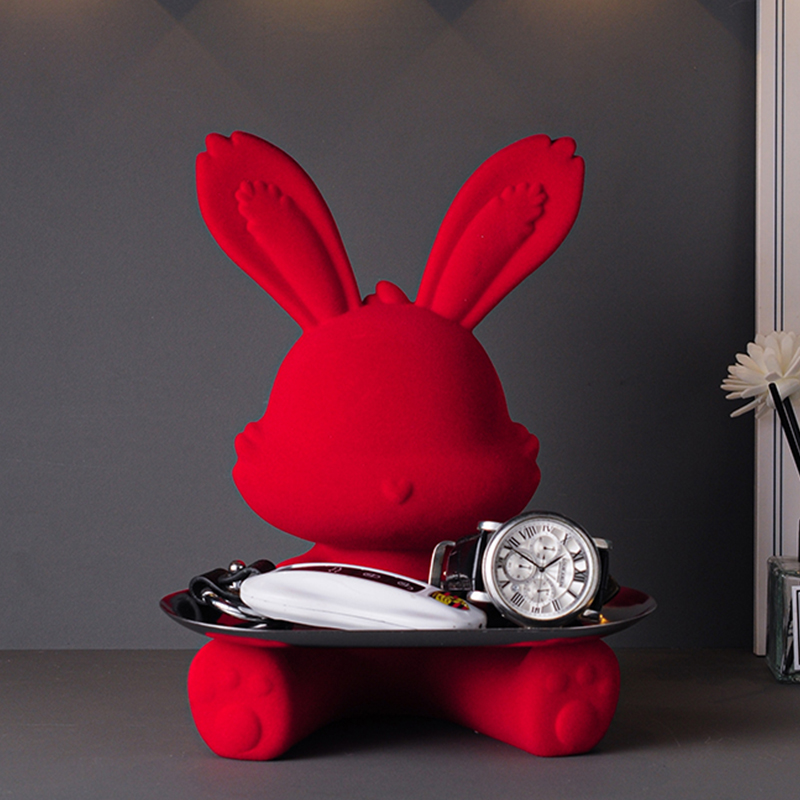 高级感小众兔子摆件钥匙收纳装饰