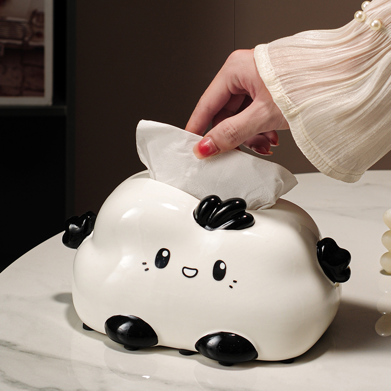 陶瓷創意客廳臥室裝飾可愛紙巾盒