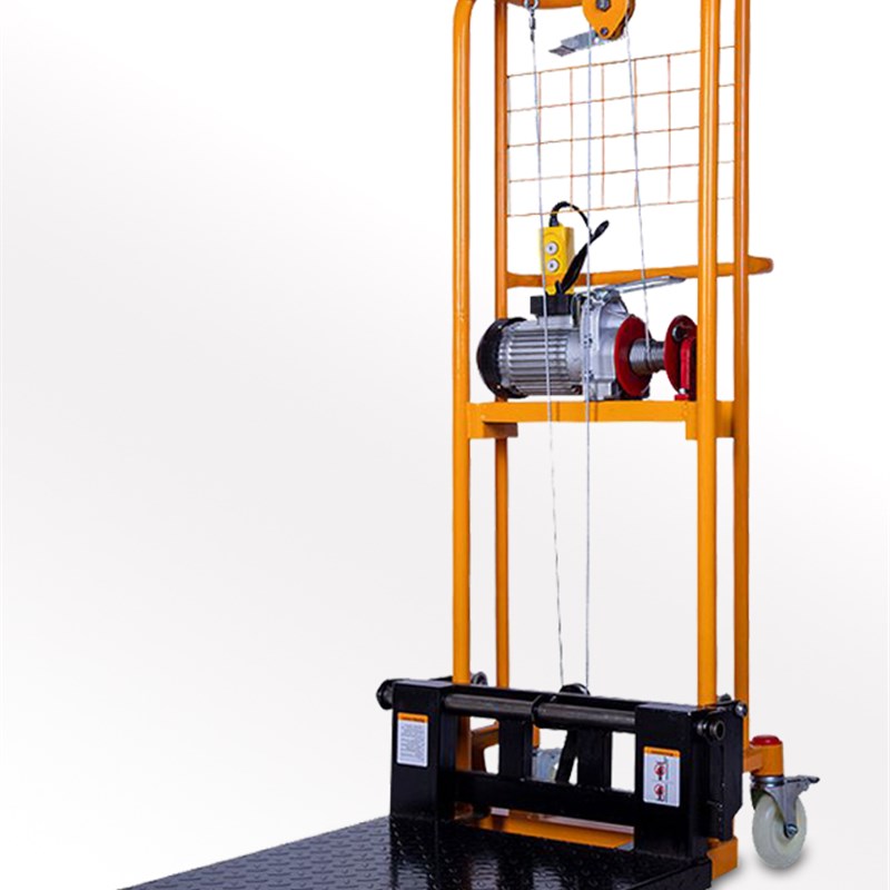 220v电动升降搬运车便捷式小型家用叉车堆高车微型手推装卸升高车
