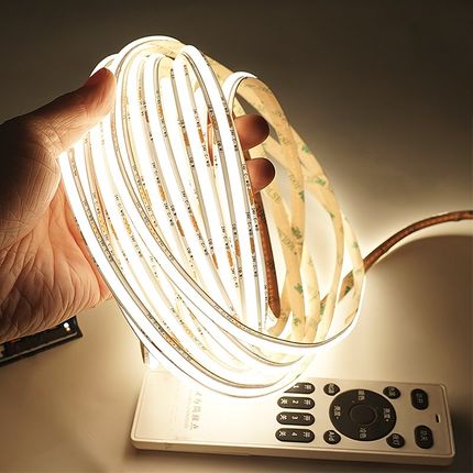 青璨灯带24V智能三色LED灯条客厅卧室无主灯橱柜自粘柔性并联定制