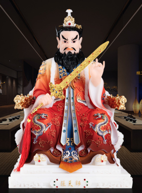 汉白玉龙虎山张天师像家用天师府正一真人张道陵神像客厅桌面摆件