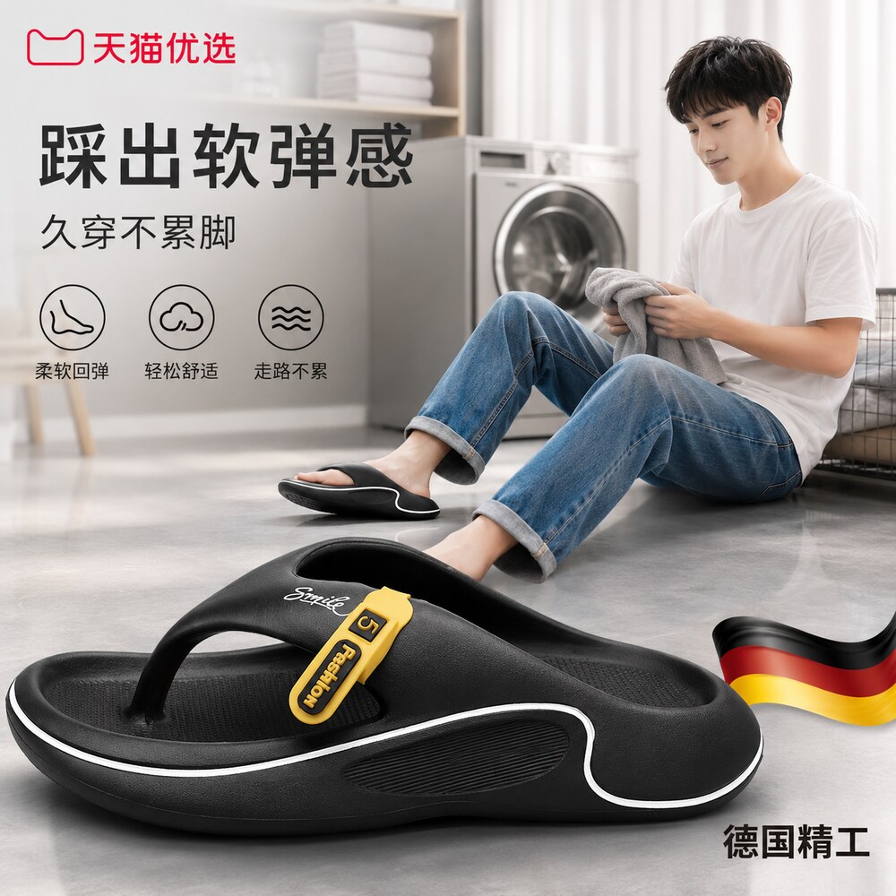 【德国精工】防滑软底拖鞋