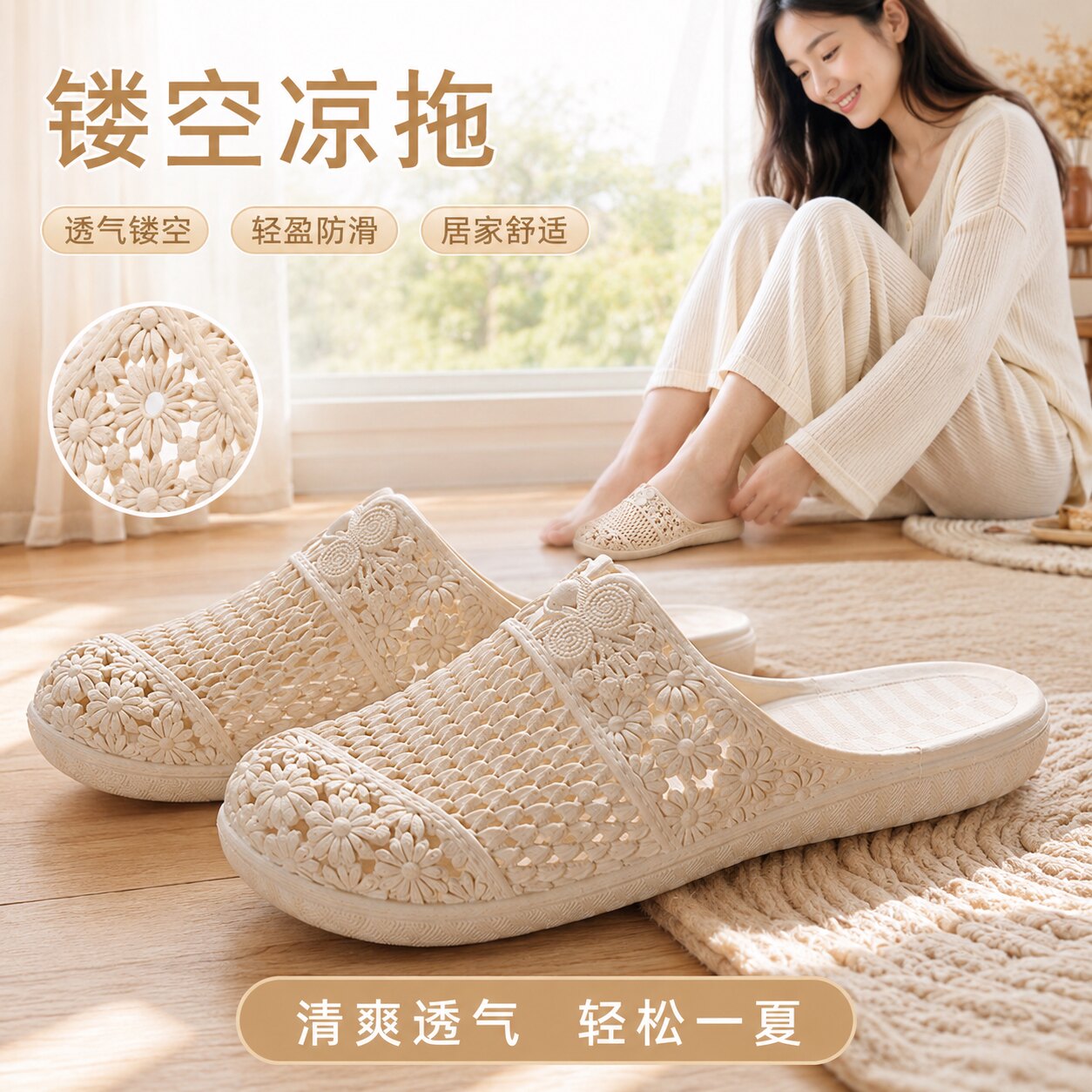 【央ma力荐】防滑洞洞凉鞋