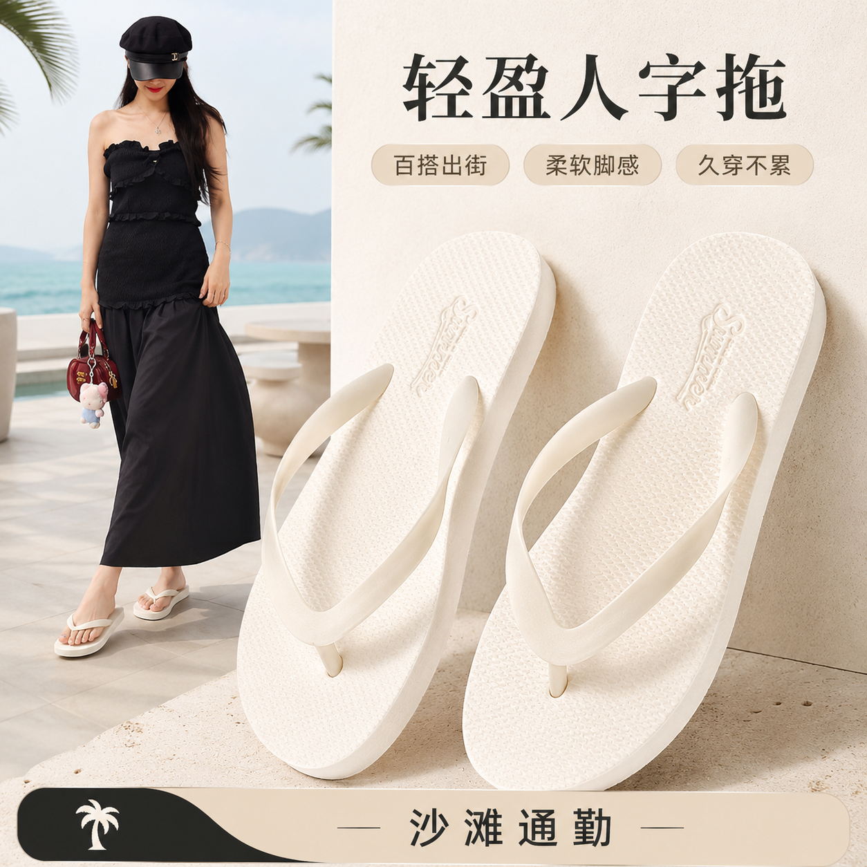 2026新款人字拖女韩版夹角凉拖鞋女夏季外穿防滑平底沙滩拖鞋