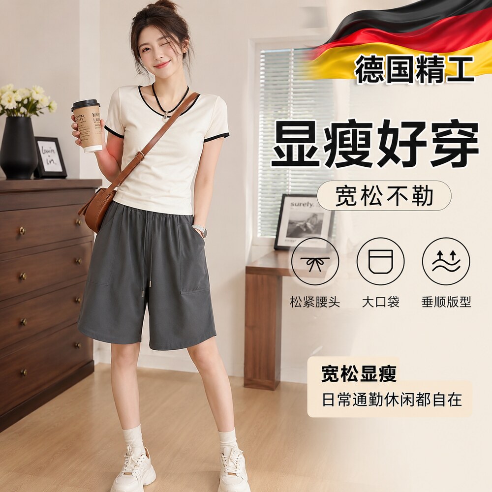 工装短款裙裤胖mm遮肚a字