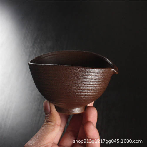 复古侘寂风柴烧釉公道杯家用功夫茶具茶海分茶器茶道配件日式个