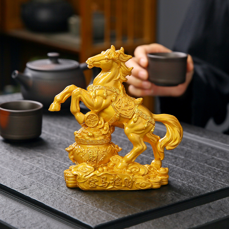 招财马变色茶宠摆件精品可养茶玩