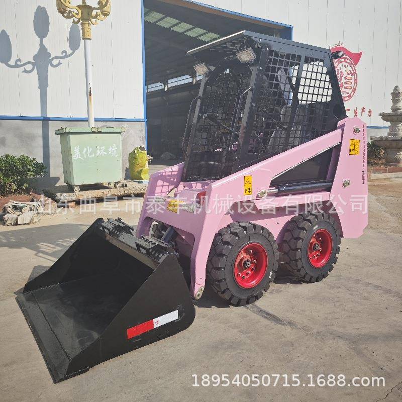 微型滑移装载机马达多功能辅具履带式轮式四驱农用工程滑移机