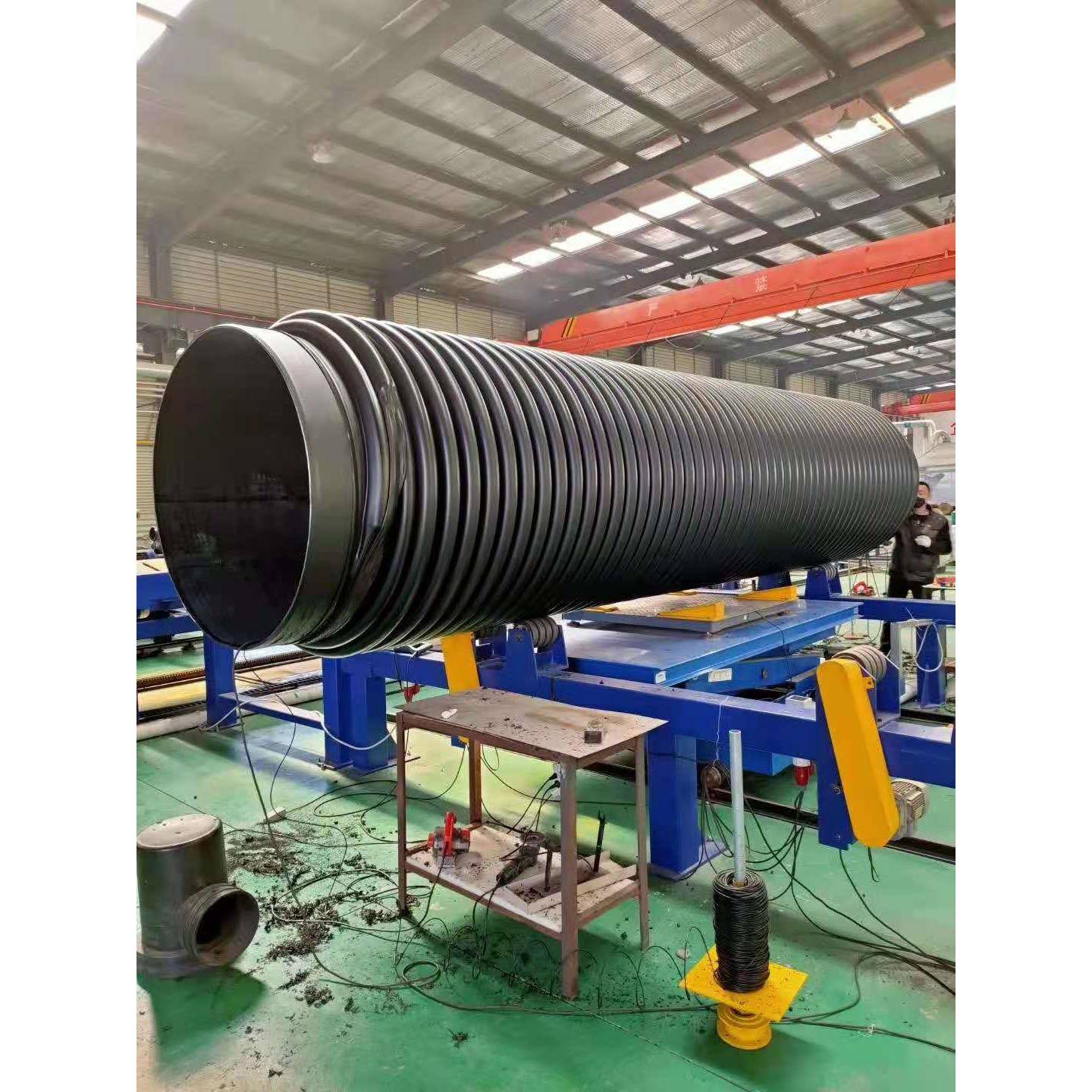 HDPE聚乙烯增强缠绕结构壁管大口径B型工程排水排污克拉管DN300