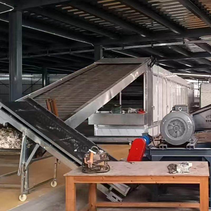 连续式大型中药材网带烘干机橘子皮陈皮丝三叶半夏辣椒烘干房设备