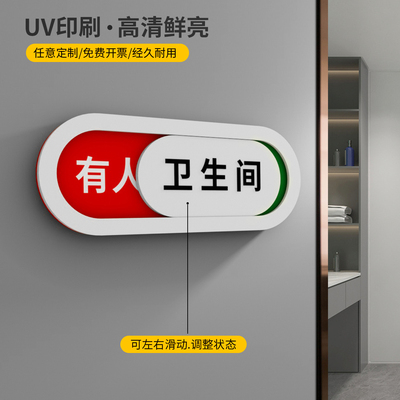 厕所有人无人指示牌男女洗手间