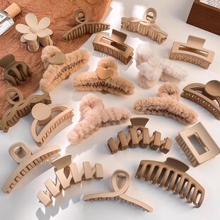 抓夹热卖 大号发夹地摊夜市批发货源高级感秋冬扎发盘发鲨鱼夹发饰