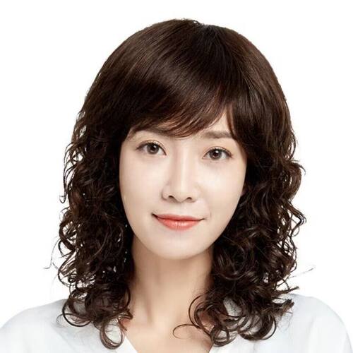中老年女士假发中长卷发逼真蓬松长卷发羊毛卷仿真人发丝全头套