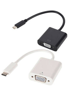 厂供USB3.1 Type-C公转VGA母清转接线电脑USB-C to VGA转换器