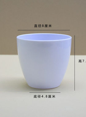 北欧简约白色塑小圆盆花盆家用客厅阳台花盆栽迷你摆件编织钩织花
