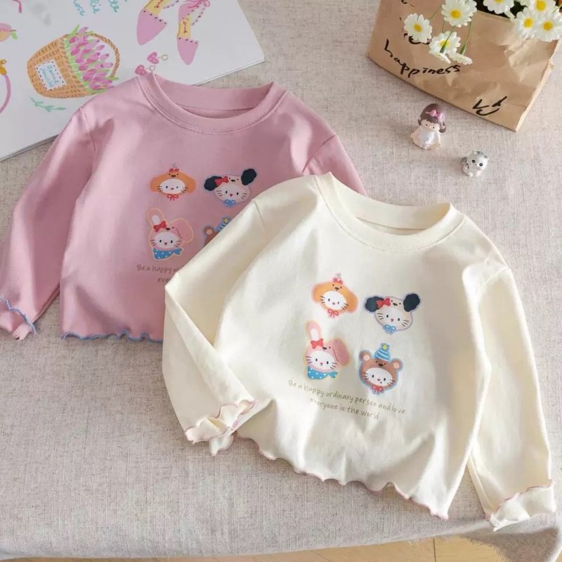 女童长袖t恤春秋款2025新款儿童洋气打底衫秋季宝宝上衣纯棉衣服,童装/婴儿装/亲子装,T恤,淘宝优惠券,粉丝福利购,淘宝优惠卷