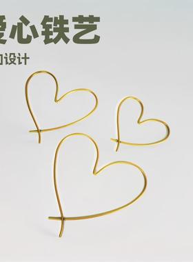 亚马逊款爱心铁艺工艺品love铁艺造型家居卧室墙上装饰品挂件