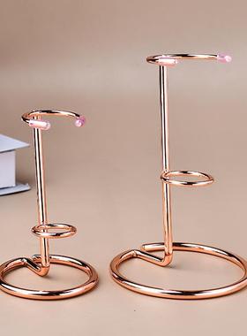 水晶骨干权杖摆件支架能量石六角柱水晶塔魔法棒展示架家居铁艺