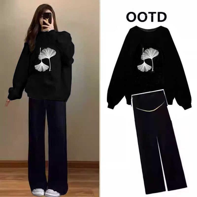 孕妇春秋季新款套装韩版宽松卫衣