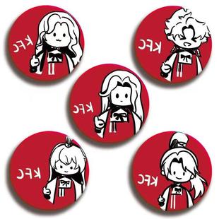 代号鸢 X KFC 周边同人Q版吧唧孙策袁基傅融左慈刘辩58MM铁底徽章