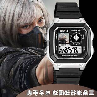 三角洲行动周边手表二次元动漫游戏炫酷初中小学生防水电子手表