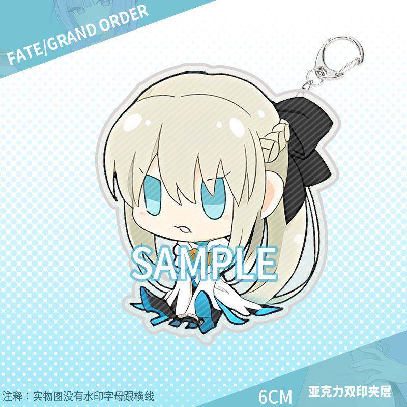 适用fate周边FGO钥匙扣Q版可爱摩根冲田总司奥伯龙黑贞枪呆背包挂